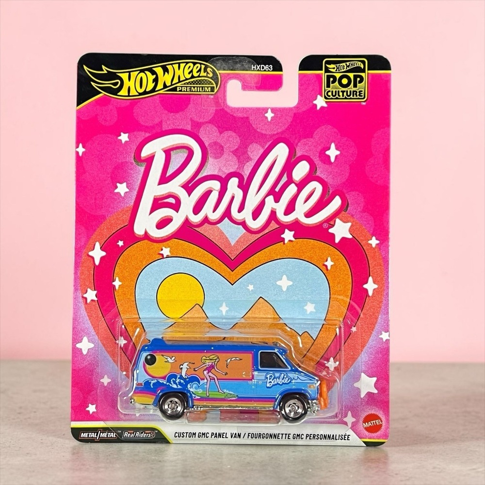 Hot Wheels Premium Barbie Custom GMC Panel Van Pop Culture Real Riders 2024